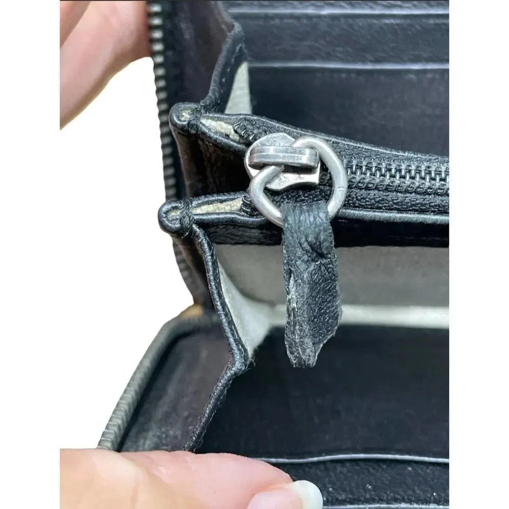 JIMMY CHOO FILLIPA START STUDDED LEATHER ZIP AROUND LARGE WALLET